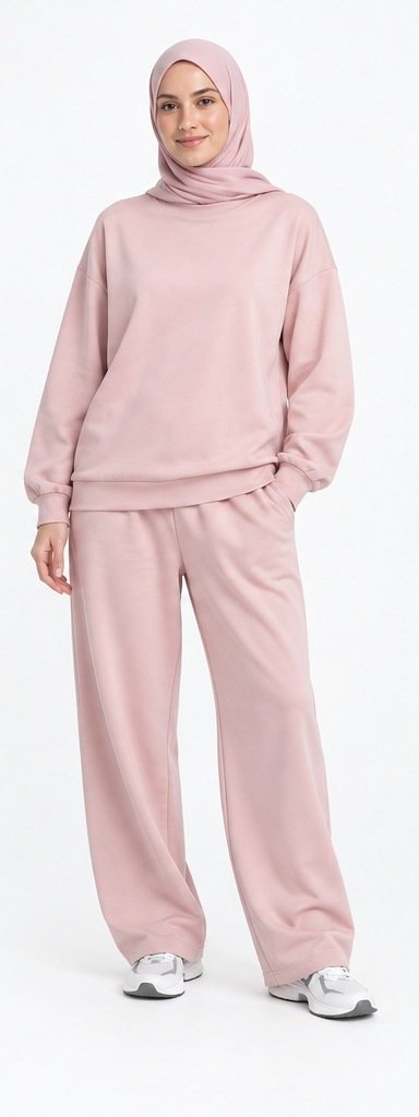 Ensemble rose décontracté, concept